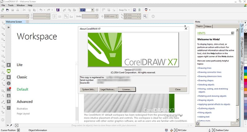 Phần mềm CorelDRAW X7