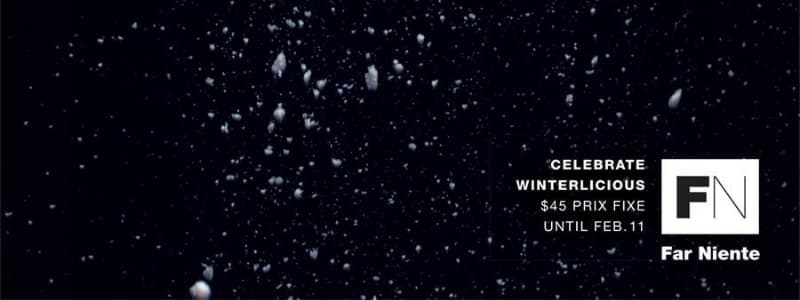 Biển quảng cáo của Far Niente tạo liên tưởng đến tuyết rơi 