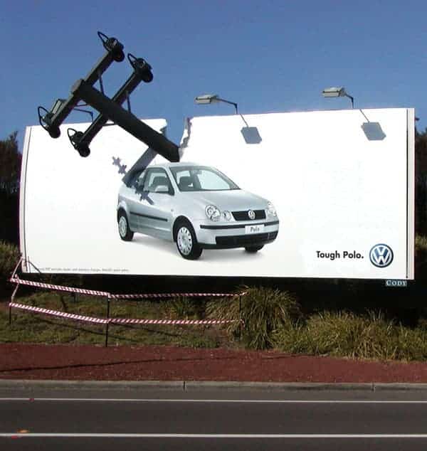 Biển quảng cáo VW Polo Tough Car 